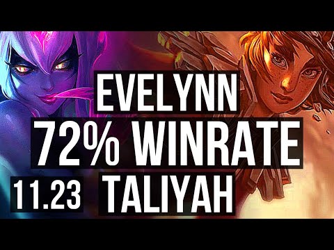 EVELYNN vs TALIYAH (JNG) | 72% winrate, 11/4/11, Dominating | KR Diamond | 11.23