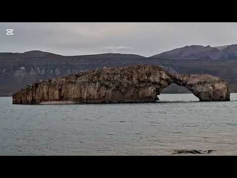 Lago posadas,  Arco de Piedra,  Santa cruz,  Argentina. Febrero 2026.