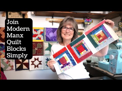 Easy Way to Join Modern Manx Quilt Blocks: Simple Binding Technique!