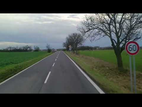 Driving in Slovakia, route 75, Tekovske Luzany - Caka