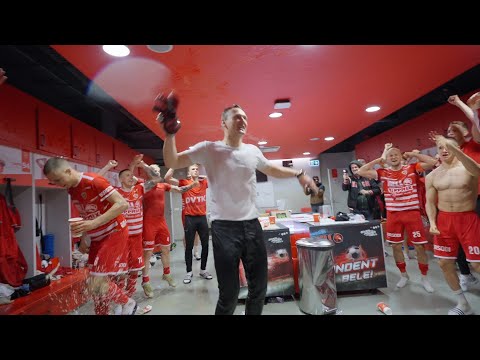 A bajnokcsapat ünneplése az öltözőben | 2023.04.30. | DVTK TV