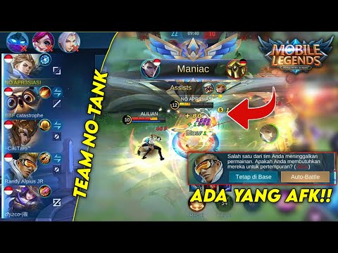 DISAAT TEAM NO TANK DAN ADA YANG AFK!! - MOBILE LEGENDS ALUCARD NEW GAMEPLAY