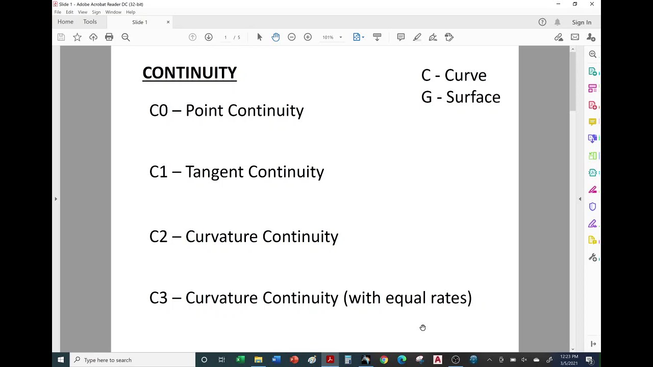 Curvature Continuity Lecture