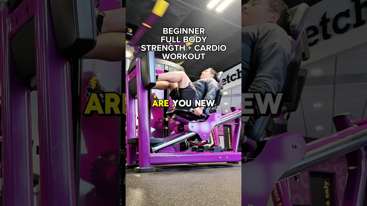 BEGINNER FULL BODY STRENGTH & CARDIO WORKOUT 🏋🏻‍♂️ 🏃🏻‍♂️ #beginnerworkout #planetfitness