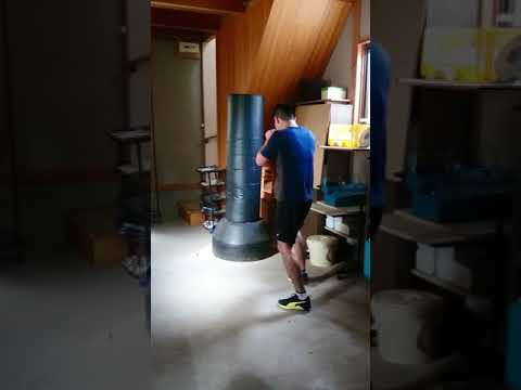 スタンディングバッグ   左ローキック   練習