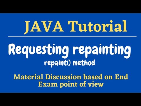 Requesting Repainting Repaint Method Java Applets Java Tutorial For Beginners