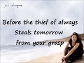 Thief of Always (Lyric Video) - Jaci Velasquez - Enlarged Lyrics