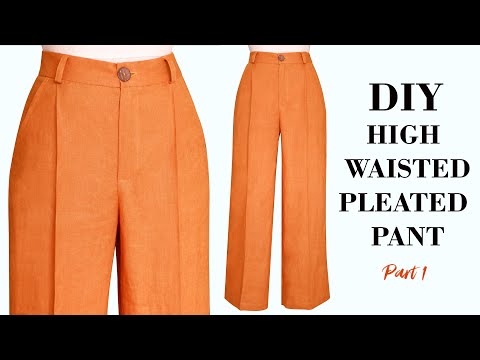 How To Make High Waisted Wide Leg Pant | DIY High...