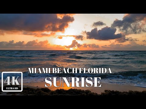 SUNRISE MIAMI BEACH APRIL  2022 4K UHD 60FPS FLORIDA U S A