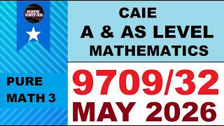 Download lagu Cambridge CAIE A & AS LEVEL Pure Math 3 Paper 3| MAY 2026 | 9709/32/M/J/26| Detailed Mark scheme mp3 Download lagu Cambridge CAIE A & AS LEVEL Pure Math 3 Paper 3| MAY 2026 | 9709/32/M/J/26| Detailed Mark scheme mp3