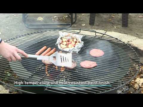 Ultimate Patio 40-Inch Black Fire Pit Cooking Grate for Grilling Video