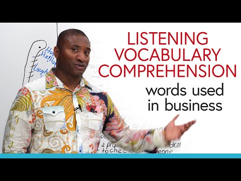 聽力, 詞彙, 理解:商務英語 (Listening, Vocabulary, Comprehension: Business English)