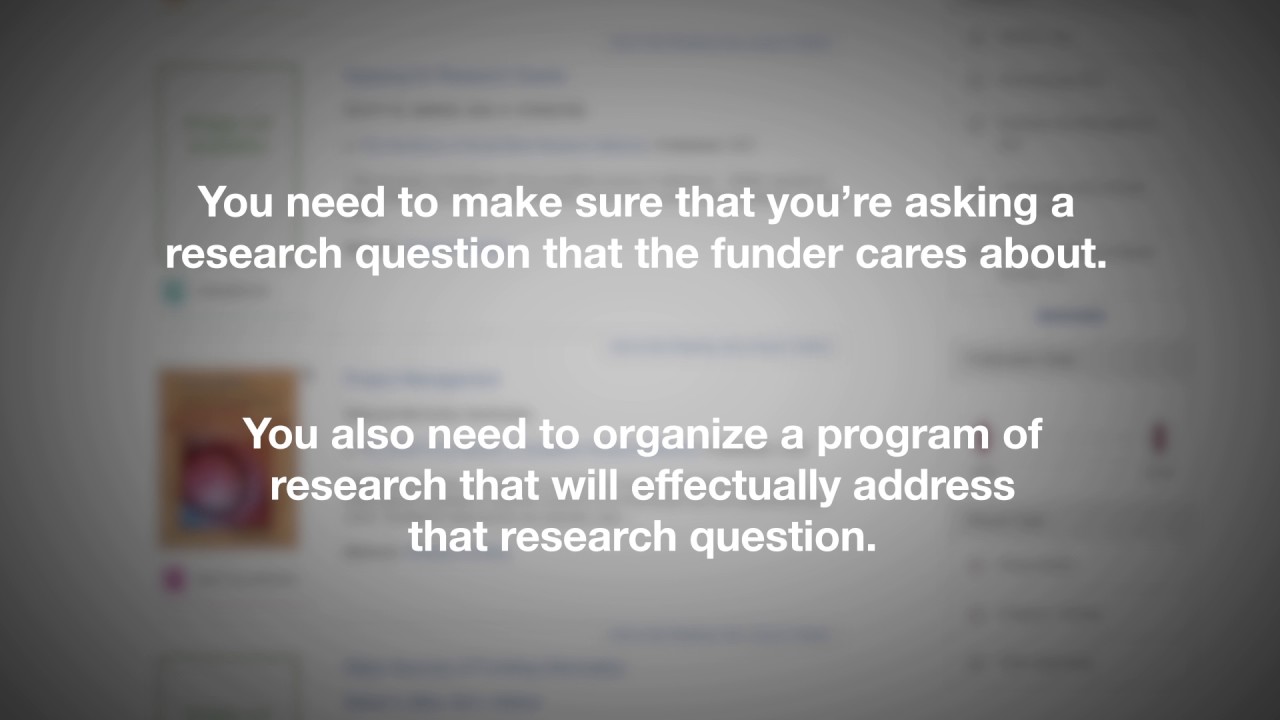 Using SRM to Write a Grant Proposal