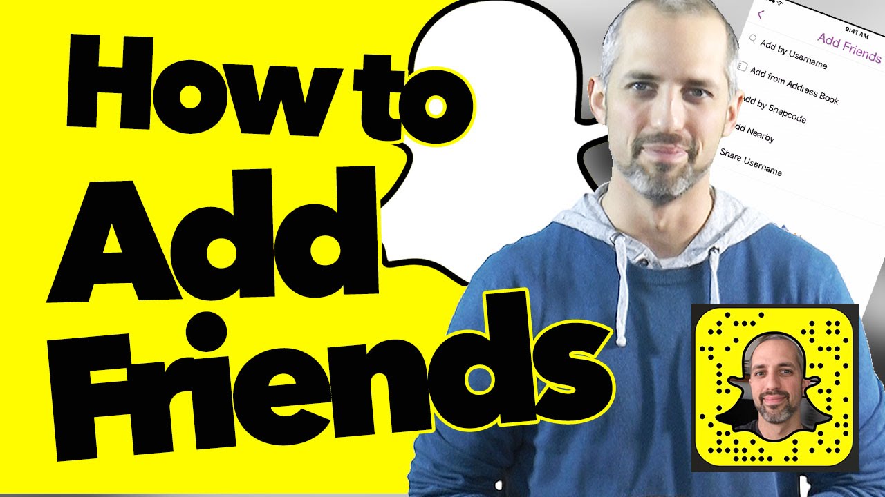 Snapchat Tutorial 101 How to add friends by Snapcode, username, and