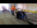 Shotblasting a concrete floor to prepare for a urethane cement / MMA floor system 