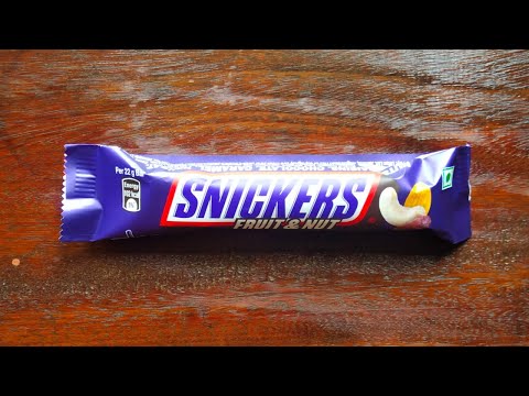 Snickers fruit and nut unwrapping and review