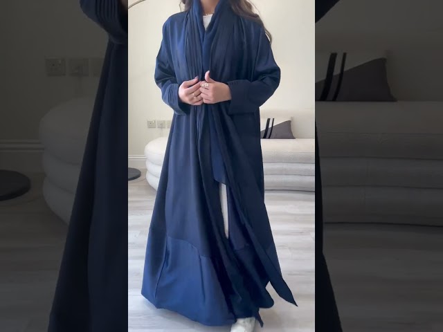 عباية مهرة | بقماش الاناقة تدخيلات جاكار ناعم - كح...