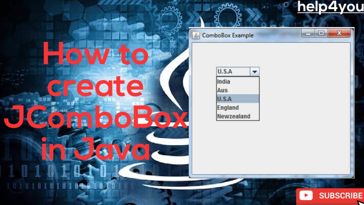 How to create JComboBox in java || in NetBeans || Java Swing.