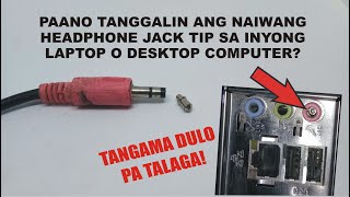 How to remove broken headphone jack tip stuck inside the laptop or desktop PC audio ports