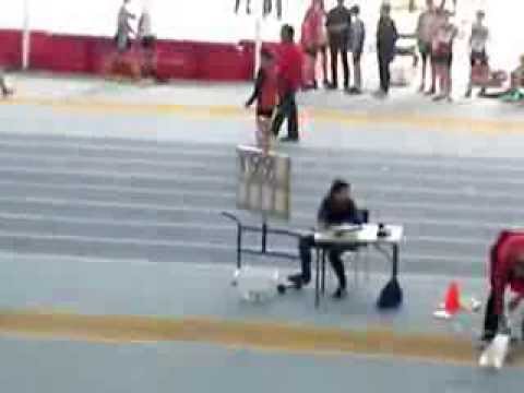 Ana Manzanal García, subcampiona Campionat Catalunya pista coberta triple salt, infantil femení 2014