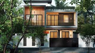 Modern Duplex Home Front Elevation | Contemporary House Design