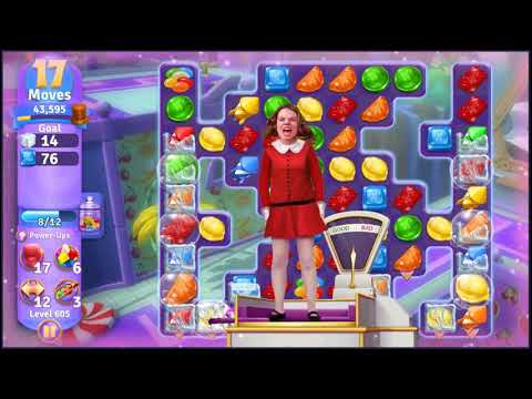 Wonka's World of Candy Level 605 - NO BOOSTERS + FULL STORY 🍫 | SKILLGAMING ✔️