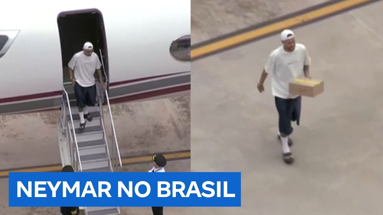 Jato de luxo, 18 horas de voo e relógio do Batman: saiba detalhes da viagem de Neymar ao Brasil