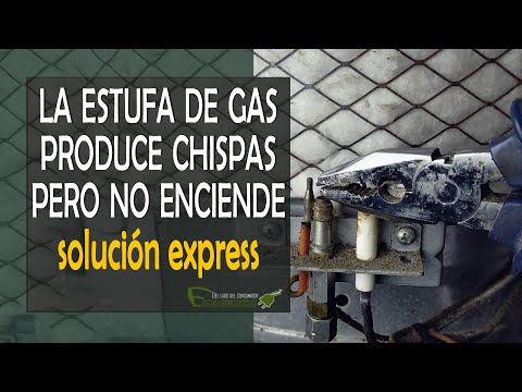 La estufa de gas produce chispas pero no enciende el reinicio piezoeléctrico