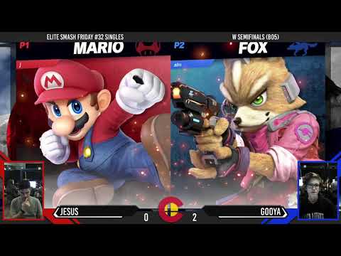 Elite Smash Friday #32 - Jesus (Mario) Vs. Gooya (Fox) - Winners Semifinals