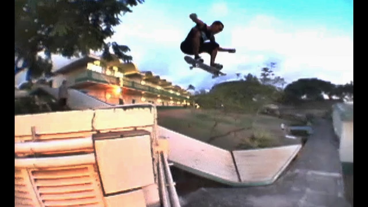 DEATH DROP ROOFTOP KICKFLIP INTO HELL BANK!?!! - NATHAN NAHINA