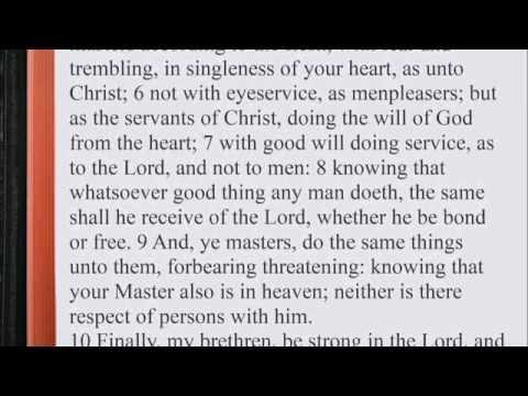 Ephesians 6:1-24 ♩♫ KJV Scripture Song, Full Chapter
