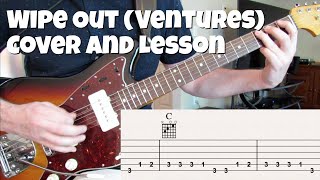 Wipe Out cover and lesson (Ventures live version)
