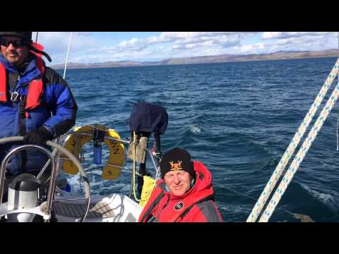 Sigma 362 Happy Dawn sailing South down the coast of Jura. Nice flat sea, F5, solid as a rock :)