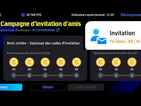 Comment inviter ses amis puis avoir 1000 pièces Efootball gratuitement🔥 Tout savoir Efootball2026