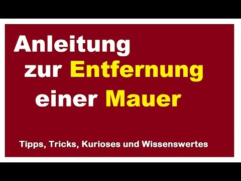 Anleitung Wand entfernen Mauer Durchbruch Tipp Wände einreisen Wanddurchbruch