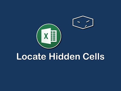 ms office excel locate hidden cells