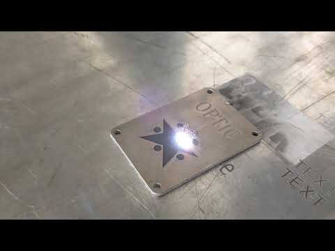 Aluminum Mark Depth 20W fiber laser marking machine Video