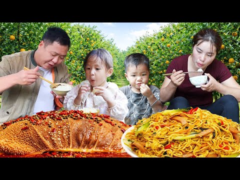 How to catch giant fish to sell at the market, boil chicken to eat with family