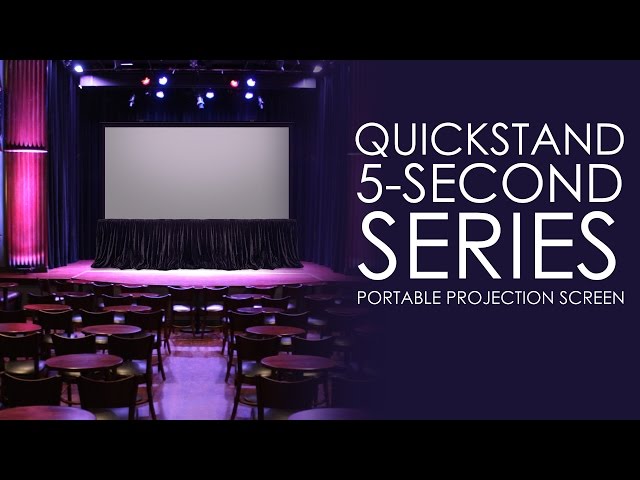 Video teaser for Elite Screens QuickStand 5-Second Series, Large Venue Portable Projection Screen