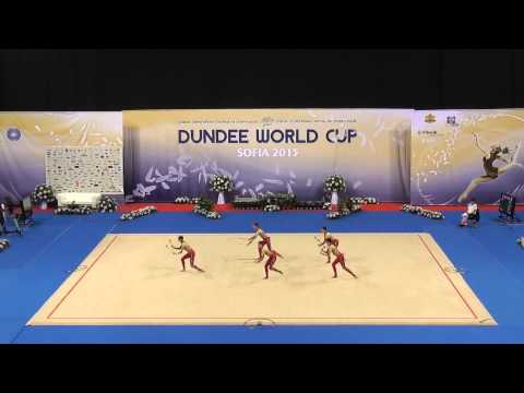 FIG RG Dundee World Cup 2015 - Azerbaijan - 6 clubs + 2 hoops