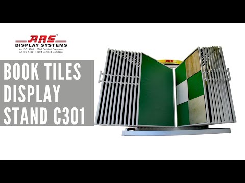 Metal white ars book tiles display system