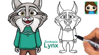 How to Draw Pawbert Lynxly Lynx | Zootopia 2