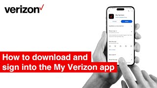 How to download and sign into the My Verizon App
