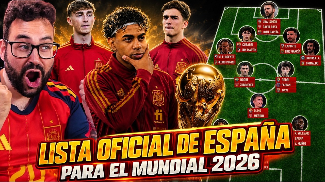 🚨La LISTA de ESPAÑA para el MUNDIAL 2026 ¡SORPRESAS y AUSENCIAS! GAVI, HUIJSEN... - Mi OPINIÓN
