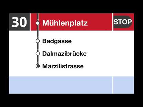 SVB/Bernmobil Ansagen • Bus 30 • Bahnhof – Läuferplatz – Marzilistrasse – Dampfzentrale – Bahnhof