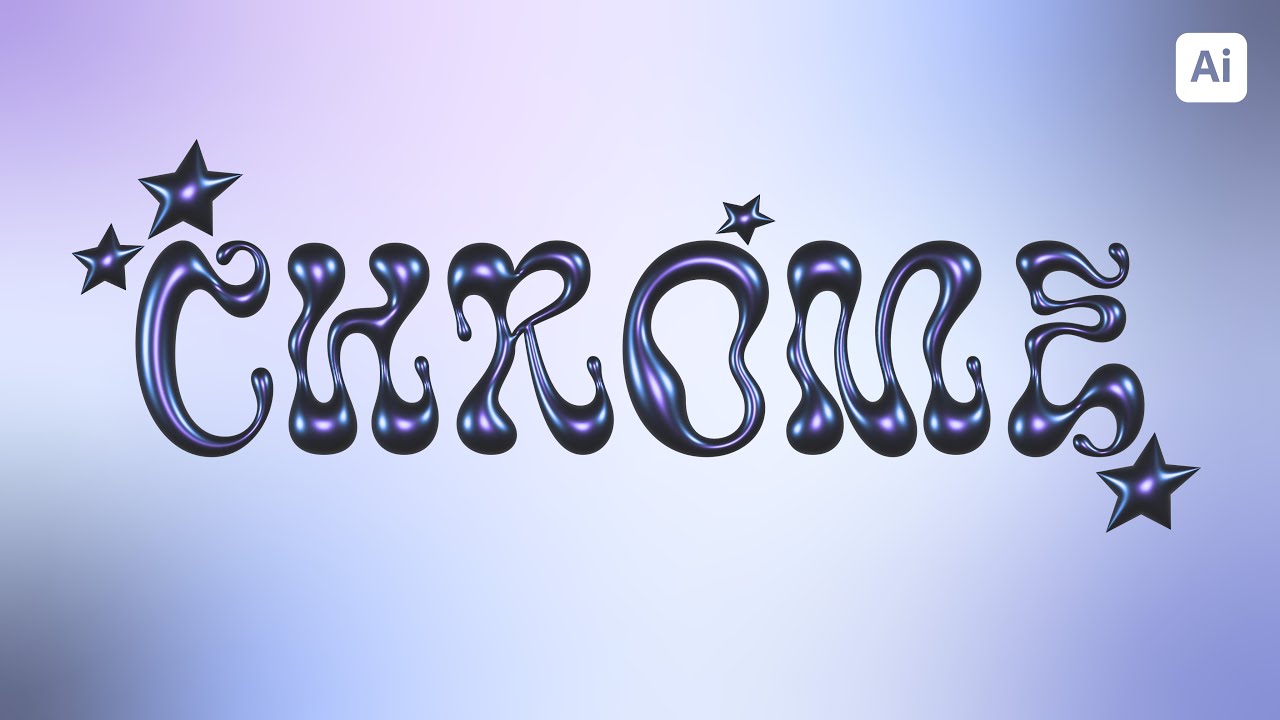 3D Chrome text effect for beginners | Adobe Illustrator Tutorial