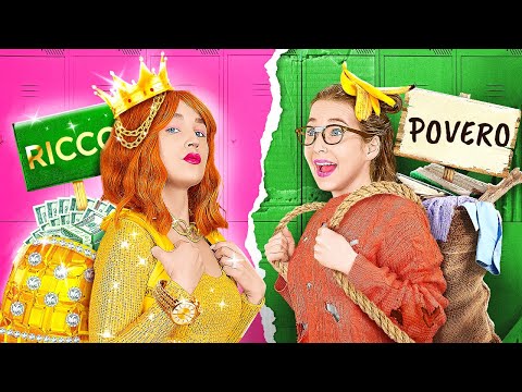 STUDENTI RICCHI VS STUDENTI POVERI 💰🎓 Trucchi Virali e Artigianato Geniale di 123GO!