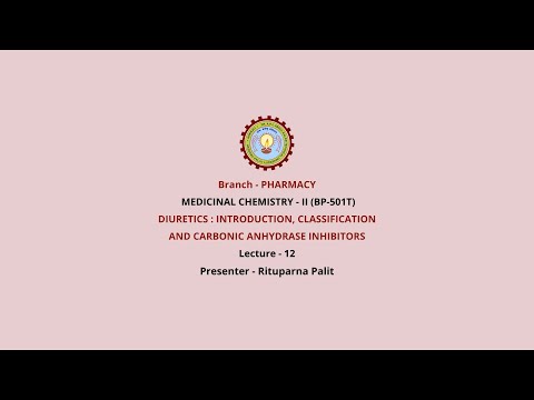 Diuretics-Introduction, Classification and Carbonic Anhydrase Inhibitors