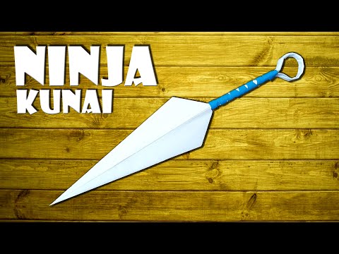 Kunai Dolch basteln Ninja Spielzeug aus Papier - kunai dagger origami toy DIY craft [4K]
