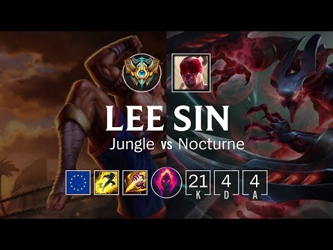 Lee Sin Jungle vs Nocturne - EUW Challenger Patch 8.21